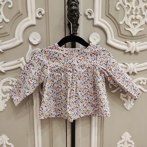Jacadi Paris 'London Of Liberty Betsy' Floral Baby Girl Blouse Size 1/ 12 Months